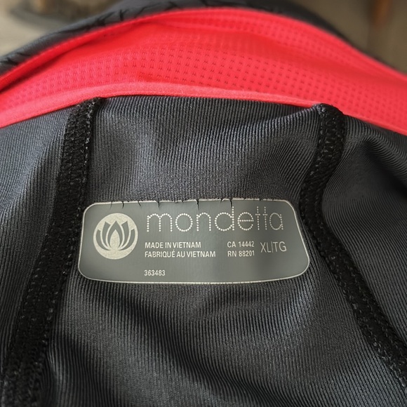 Mondetta ladies full zip running/track jacket. Steel gray with orange trim. XL - Picture 7 of 7